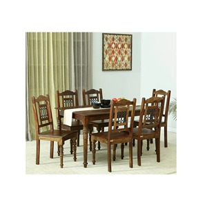 Luxury Solid Wood Carved Dining <b>Table</b> 6 Chairs Restaurant Furniture Mall Gym Commercial Use Eco-Friendly Durable - Product Image 1