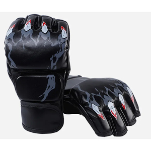 Gants de boxe bleus pour hommes avec coutures renforcées pour une durabilité accrue, gants de MMA - Product Image 5