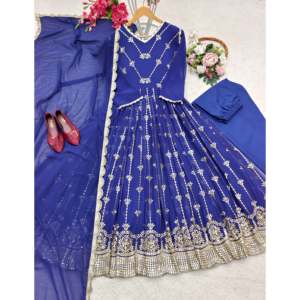 Vestido de fiesta con decoración de diseñador con Dupatta elegante para vestirse profesionalmente - Product Image 2