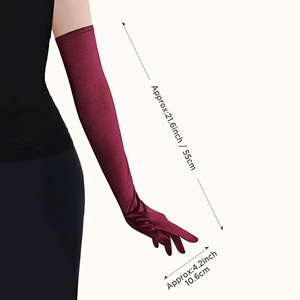 Gants de mariée élégants et légers en polyester, longs gants de soirée pour opéra, bal de promo, costumes, disponibles en plusieurs couleurs pour mariages - Product Image 1