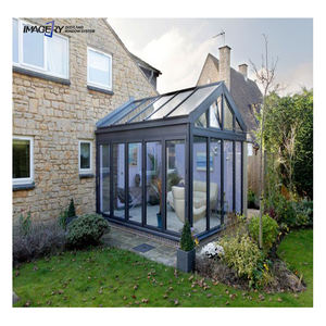 Casa de sombra de aleación de aluminio transparente, habitación de vidrio templado, <span class=keywords><strong>terraza</strong></span>, sala de sol europea, venta personalizada al aire libre, techo técnico gráfico - Product Image 6