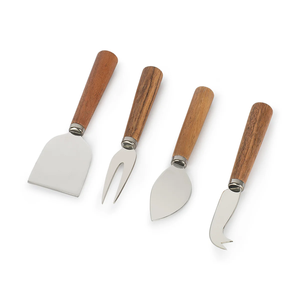 Juego de cuchillos para queso de madera con mangos de resina, hojas de acero inoxidable, aptos para lavavajillas, herramientas para cortar queso, espátulas FAIZA CRAFT - Product Image 6