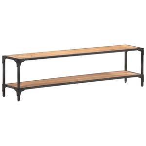 Mueble para TV de Madera Maciza de Acacia y Acero de 59.1 Pulgadas, Soporte para TV de Madera Natural - Product Image 1