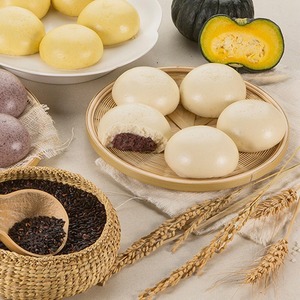 [MILWON] Panecillo Coreano de Trigo Suave y Masticable al Vapor con Relleno de Frijol Rojo para Merienda y Postre, Ideal para Cafeterías - Product Image 4