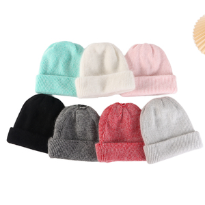 Unisex Einfarbige Strickmütze 100% Polyester Atmungsaktiv Wasserdicht mit Umschlagrand Lässiger Outdoor-Winter-Wärmemütze für Erwachsene 56-58CM - Product Image 6