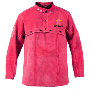 Veste ignifuge en cuir marron MBAANI, vêtements de travail résistants à la chaleur - Product Image 5