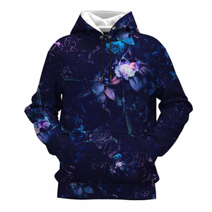 เสื้อฮู้ดแฟชั่นใหม่สำหรับผู้ชาย สไตล์สตรีทแวร์ฤดูหนาว พิมพ์ลายดิจิทัลตามสั่ง ผ้าสแปนเด็กซ์/คอตตอน กันลม ระบายอากาศได้ดี ไซส์พลัส - Product Image 1