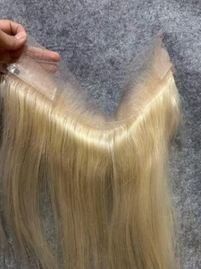 Cabello humano liso de alta calidad con encaje frontal transparente, ligero y transpirable para mujeres, disponible para la venta. - Product Image 3