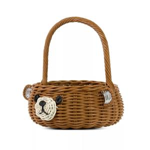 Cesta de almacenamiento de ratán con forma de oso y asa, cestas para niños, precio económico, artículos para la Pascua. - Product Image 1