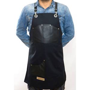 Customized Canvas Barista <b>Apron</b> Unisex Coffee Shop Uniform Adjustable Leather Strap Vest Wholesale Commercial <b>Kitchen</b> - Product Image 2