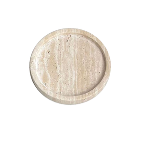 Bandeja Cuadrada de Travertino Natural Moderno, Centro de Mesa Tallado, Plato Decorativo para Joyas, para Baño y Cocina - Product Image 4