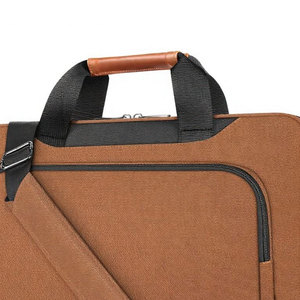Brown Genuine Leather Zipper Lightweight Large Capacity Portable <b>Laptop</b> Backpack Shoulder <b>Carry</b> <b>Case</b> Office Travel Work Unisex - Product Image 5