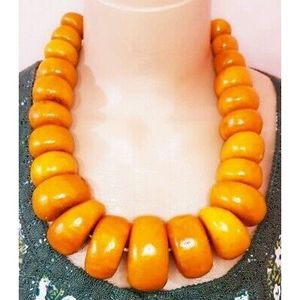 Collier élégant en résine et bois, style empilable, accessoires de mode en cristal - Product Image 3