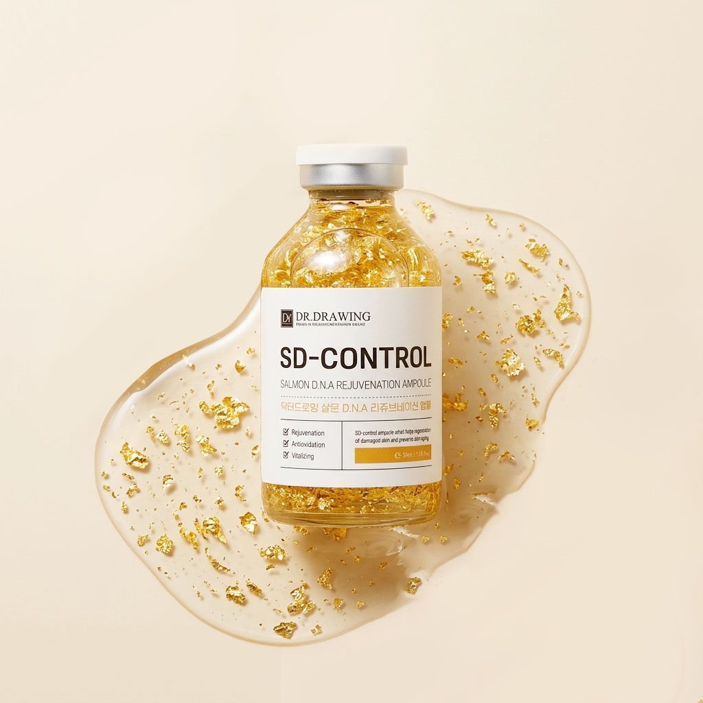 PDRN Glass Skin Brightening Serum Gold Rejuvenation Niacinamide Peptide Korea Skincare Serum