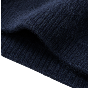 Women's Mohair Wool Blend Pullover Sweater Soft <b>Warm</b> Knit Crew Neck <b>Long</b> Sleeve Fuzzy Texture Autumn Casual Solid Custom - Product Image 5