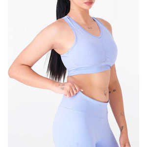 Vente directe usine – Ensemble de yoga 2 pièces pour femme, taille haute, respirant, séchage rapide, écologique, pour entraînement et fitness - Product Image 4