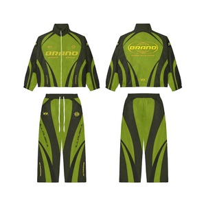 Survêtement sportif BRANO pour homme, manches longues, blocs de couleur, fermeture éclair sur le devant, séchage rapide, polyester, coupe classique, style printemps, style USA - Product Image 6
