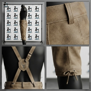 Lederhosen bavaroises pour hommes, qualité supérieure, coupe slim, taille haute, style décontracté, pour l'Oktoberfest. - Product Image 4