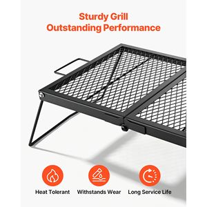 Grille de camping pliable robuste de 24 pouces en acier, équipement compact pour foyer de camping - Product Image 6