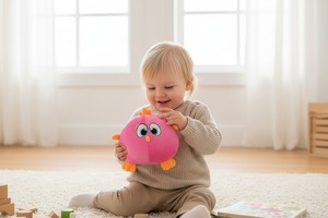 Peluche style Angry Birds en tissu Velboa, jouet en peluche pour enfants, vente en gros - Product Image 2