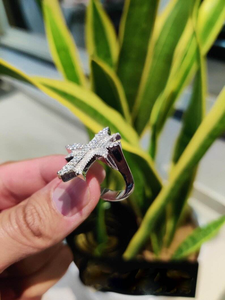 <b>Silver</b> Moissanite T Bar <b>Ring</b> Elegant Luxury Jewellery For <b>Men</b> Fashion Statement <b>Ring</b> Wedding Gift And Everyday Style - Product Image 3