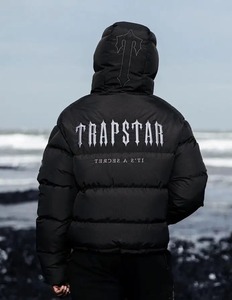 Blouson matelassé réfléchissant et imperméable pour homme, coupe-vent, à capuche, en toile épaisse, séchage rapide, style streetwear hiver - Product Image 5