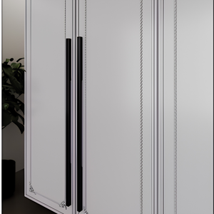 Aluminum Long Cabinet Handle Cardinal Beveled Edge Pull <b>Matt</b> <b>Black</b> Gold AB <b>Matt</b> Graphite Grey Wardrobe <b>Door</b> Pull - Product Image 1
