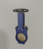 Válvula de Compuerta de Cuchilla de Hierro Fundido Manual para Líquidos, Uso Comercial en Cocinas, Marca Nalisha, Tamaño de Puerto de 2 Pulgadas, PN16, Clasificación de Temperatura, 1 Candado