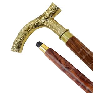 HealthAndYoga Canne de marche détachable Style victorien Poignée en laiton Pliable Longue poignée Bâton de marche Qualité supérieure Fabriqué en Inde - Product Image 1