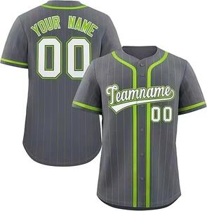 Uniforme de Béisbol para Adultos, Personalizado con Impresión, Transpirable, Jersey de Manga Corta, Ropa Deportiva para Hombre con Logotipo y Color Personalizados, 100% Poliéster - Product Image 3