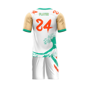 Uniforme d'équipe de flag football professionnel en deux pièces, jersey respirant en polyester haute performance et short assorti - Product Image 2