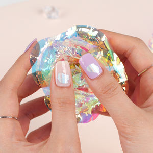 ShineB 3D Métallique Violet Gel Nail Stickers #45821 Hologramme Motif Géométrique Auto Nail Art Fabriqué en Corée Produit OEM/ODM - Product Image 4