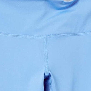 Light Blue High Waisted Yoga <b>Leggings</b> Women's 100% Cotton Breathable Seamless Workout Pants with <b>Pockets</b> Full Length Activewear - Product Image 4