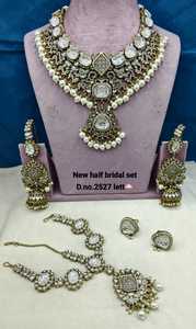 Elegant High Quality Brass Bridal Engagement Wedding Anniversary Party Gift Ethnic Fashion <b>Set</b> Rhodium Plated Zircon Shadow - Product Image 2