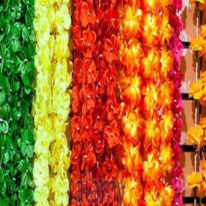 Guirlande de fleurs artificielles jaunes de style indien pour mariage, guirlande de fleurs de marguerite suspendue pour décoration, guirlandes décoratives - Product Image 1