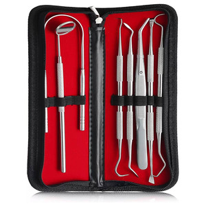 Kit de Blanchiment Dentaire en Acier Inoxydable, Instruments de Traitement pour Dentistes, Set de Grattoirs et Détartreurs, Miroir Dentaire - Product Image 1