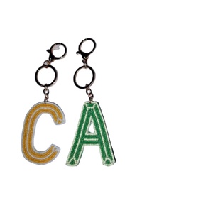 Trendy Giftable Personalized Customizable Options Beaded Alphabet Heart Keychain Custom Letter Keyring Love Bag Accessories - Product Image 1