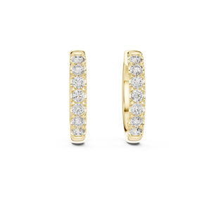 <b>14K</b> Yellow <b>Gold</b> Round Lab-Grown Diamond <b>Earrings</b> for Women | Engagement | New Grown Diamond - Product Image 1
