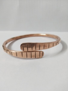 Copper Cuff <b>Bracelet</b> With Braided Design Handmade <b>Metal</b> Jewelry For Men Women - Product Image 4