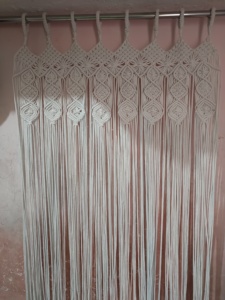 Tapiz de Macramé Bohemio para Colgar en la Pared, Cuerda de Algodón, Patrón Vertical, Decoración de Interiores, Forma Personalizada, Ramadán, Cumpleaños, Boda - Product Image 5
