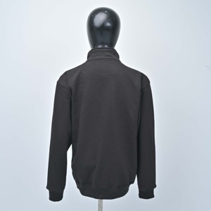 <b>Womens</b> Black <b>Quarter</b>-<b>Zip</b> Sweatshirt Embroidered Logo Travel Stand Collar Regular Fit Full Sleeve Autumn Wear Custom Logo Outdoor - Product Image 4
