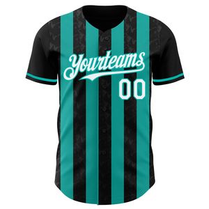 Wholesale Custom 100% Polyester Printed Baseball Jersey Breathable Full Button Short Sleeve All Seasons Uniform - Product Image 4