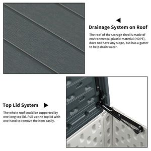 Large 158 Gallon Resin Deck Box for Outdoor Storage for Sheds & Organization - Product Image 6