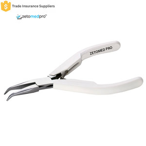 Alicates de Punta Curva ZETOMED PRO, Seguros para ESD, de Acero Inoxidable, con Mango de Plástico, 130 mm, Punta Fina, Ligeros, para Joyería - Product Image 3