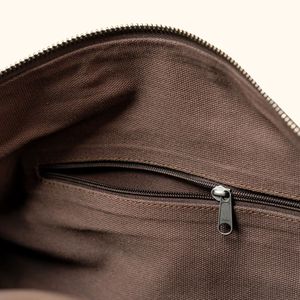 Bolsa de Viaje de Cuero Clásica Refinada, Bolsa de Lona Marrón Resistente para Hombre - Product Image 6