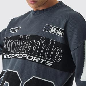 Camiseta Oversize Personalizada de Hombro Caído y Tejido Grueso para Streetwear, Azul Liso, con Etiqueta Privada, Impresión DTG DTF, Personalizable - Product Image 5