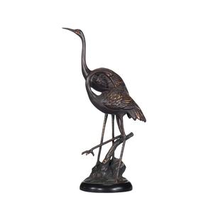 Sculpture de paire d'héron et de grue en bronze de style vintage, décoration de jardin, de pelouse et de ferme, ornements antiques, fabricant et grossiste - Product Image 1