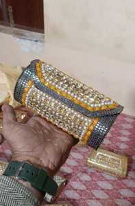 Pochette de soirée de luxe écologique faite à la main en mosaïque Kundan pour femme, idéale pour mariage et réception, sac de créateur tendance - Product Image 6
