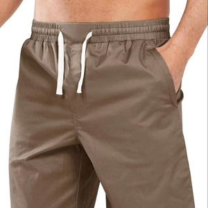 Pantalones Cortos Casuales de Corte Moderno para Hombre, Pantalones Cortos de Verano de Algodón Ligero, Cintura Elástica, Cómodos para Gimnasio, Entrenamiento, Playa - Product Image 1