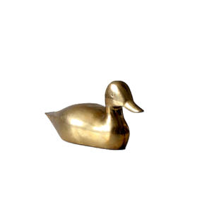 Estatua de pato clásica, elefante de Metal de latón de calidad, acabado pulido para decoración exclusiva de Mesa para el hogar, Económico - Product Image 1